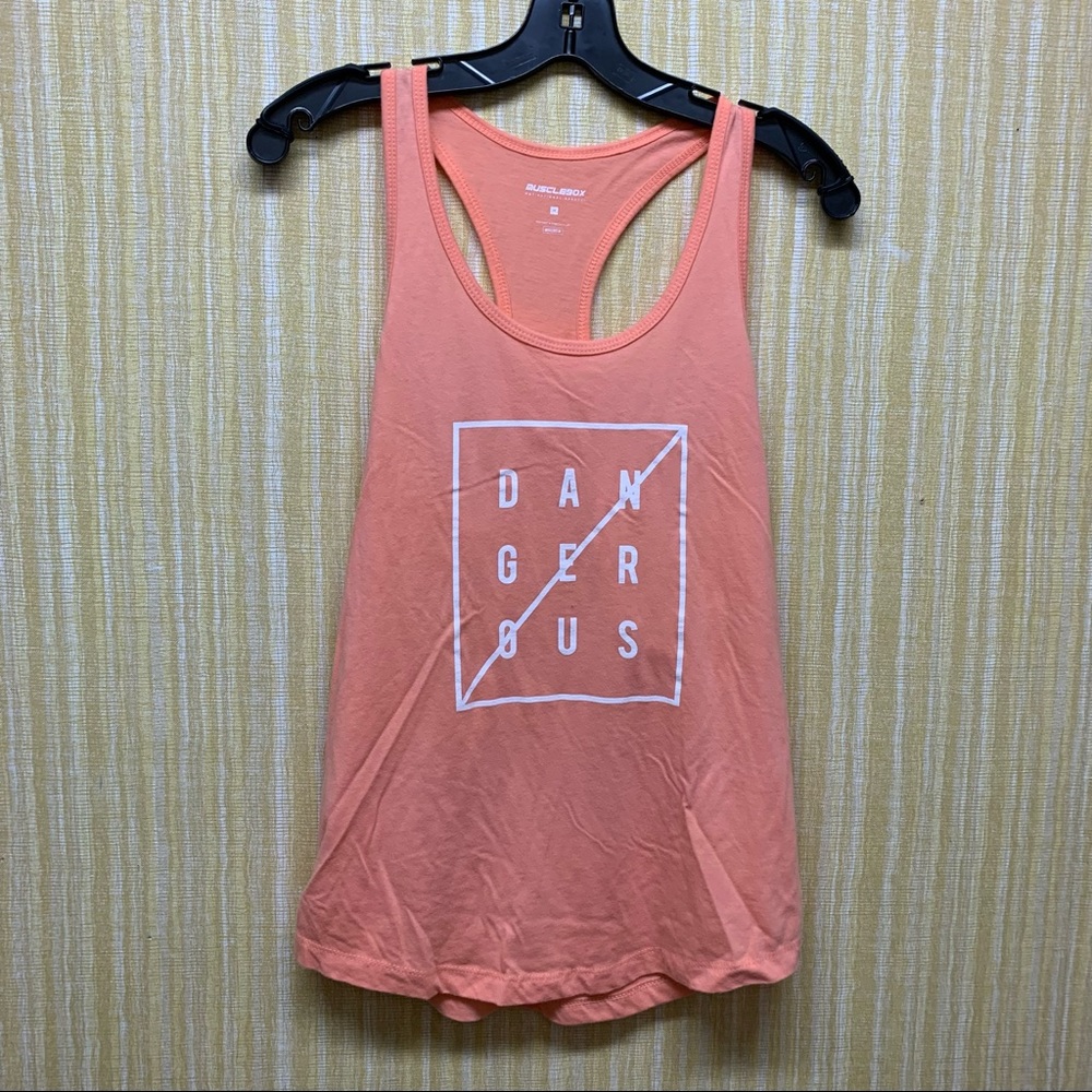 Women’s Workout Tank Tops Size Medium Coral Pink